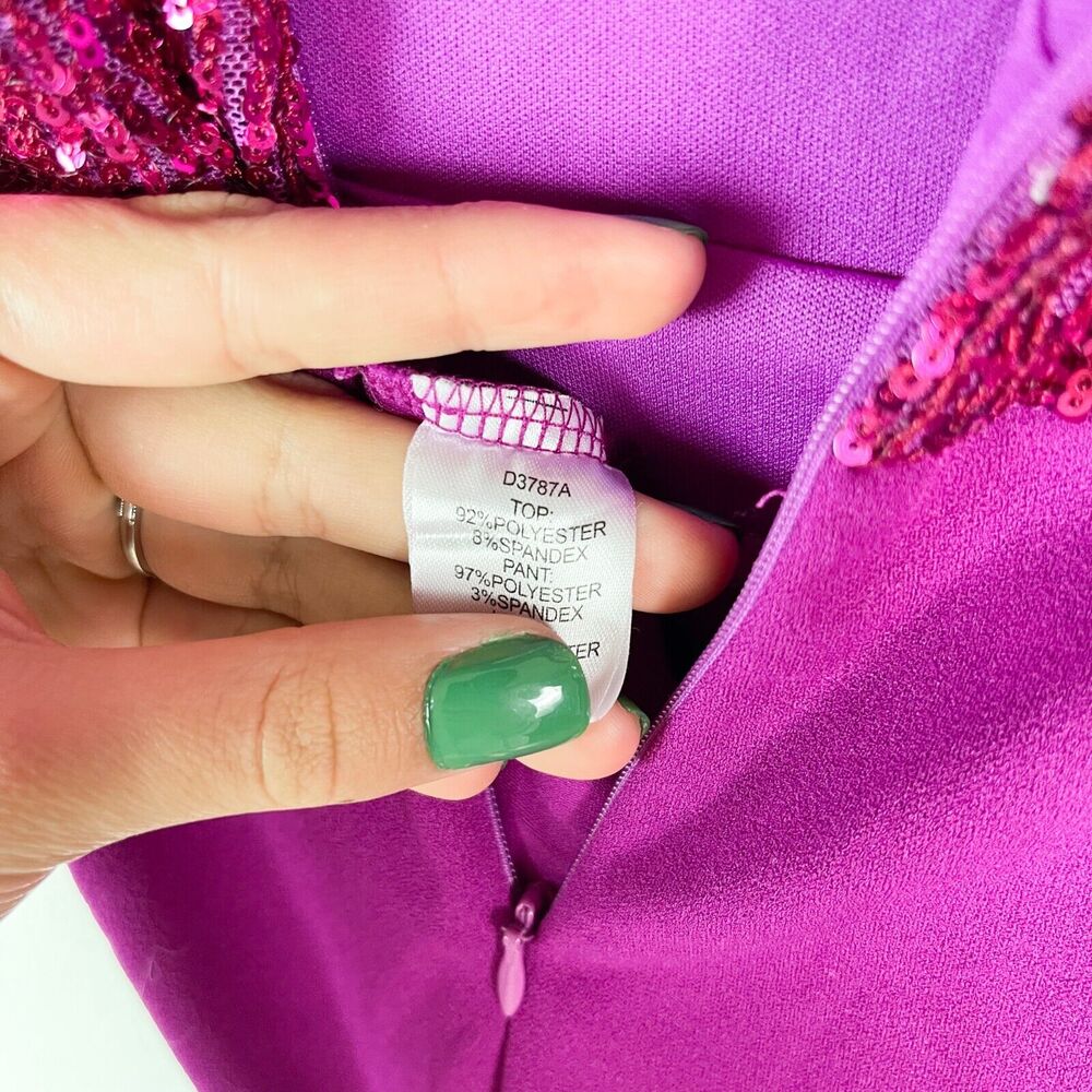 Alexia Admor NWOT Pink Sadie Sequin Top Jumpsuit Size M - Picture 6 of 7